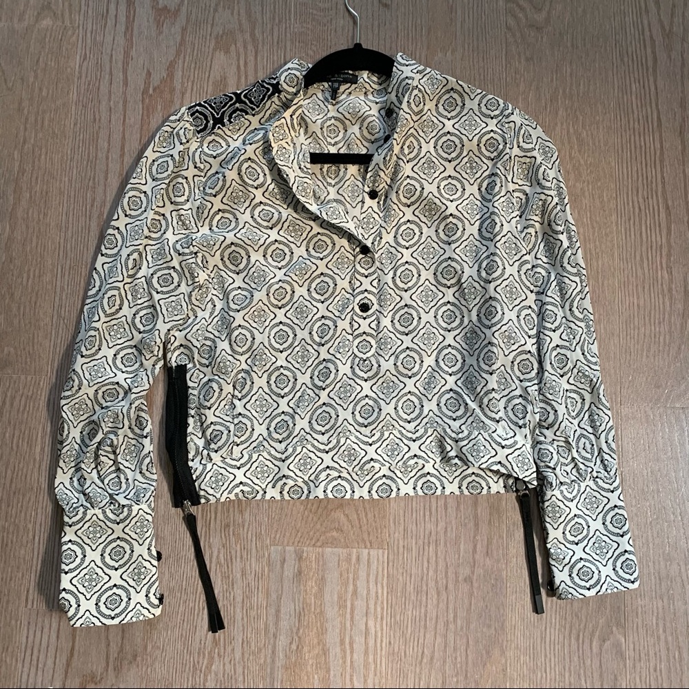 Rag & Bone Black + White Patterned Blouse